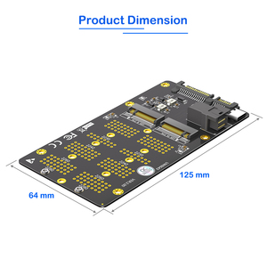 2 In 1 <span class=keywords><strong>M</strong></span>.2 Ssd Adapter Ondersteunt <span class=keywords><strong>M</strong></span>.2 Ngff Voor Iii & Nvme Om Te SFF-8643 Voor 2230-2280 Ssds Voorraad - Product Image 3