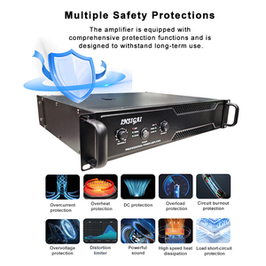 Amplificateur 2 canaux INSIGAI <span class=keywords><strong>1000</strong></span> Watts, puissance professionnelle 1000w, amplificateur stéréo professionnel 2u haute puissance - Product Image 2