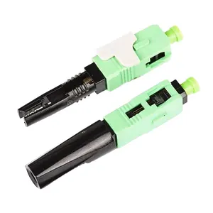 SC APC UPC Fibra Óptica Fast Connector Acopladores Rápidos Para FTTH Flat Drop Cable