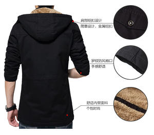 <span class=keywords><strong>M</strong></span>-5XL erkek sonbahar ve kış yeni erkek peluş iş rüzgarlık büyük boy orta boy ceket - Product Image 4