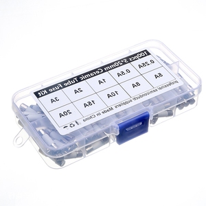 Kit d'assortiment de fusibles céramiques OKYN230719-1, 100 pièces, 5x20 mm, avec boîte, à action rapide, pour l'électronique et les appareils électroménagers - Product Image 4