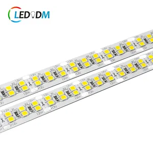 Tira de luz de led 110lm, smd2835 240leds, linha dupla, 1m, 12v, ip20, rigidy, ra90, 7000k