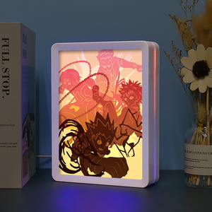 <strong>Hunter</strong> <strong>X</strong> <strong>Hunter</strong> Anime Figure Paper Cut Light Box Custom Picture Frame Plastic 3D Night Light Desk Lamp Home Decor Luxury Gift - Product Image 3
