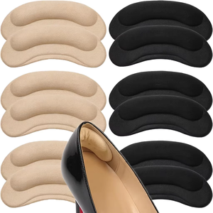 Coussinets de talon en faux daim résistants à l'usure, antidérapants et anti-glissement, ajustables, taille universelle pour chaussures à talons hauts et mocassins - Product Image 1