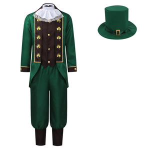 <span class=keywords><strong>Disfraz</strong></span> de Hombre para el Día de San Patricio 2026, Chaqueta de Cola de Golondrina Verde para Adultos, <span class=keywords><strong>Disfraz</strong></span> de Duende Irlandé<span class=keywords><strong>s</strong></span> para Fiesta de Cosplay - Product Image 4