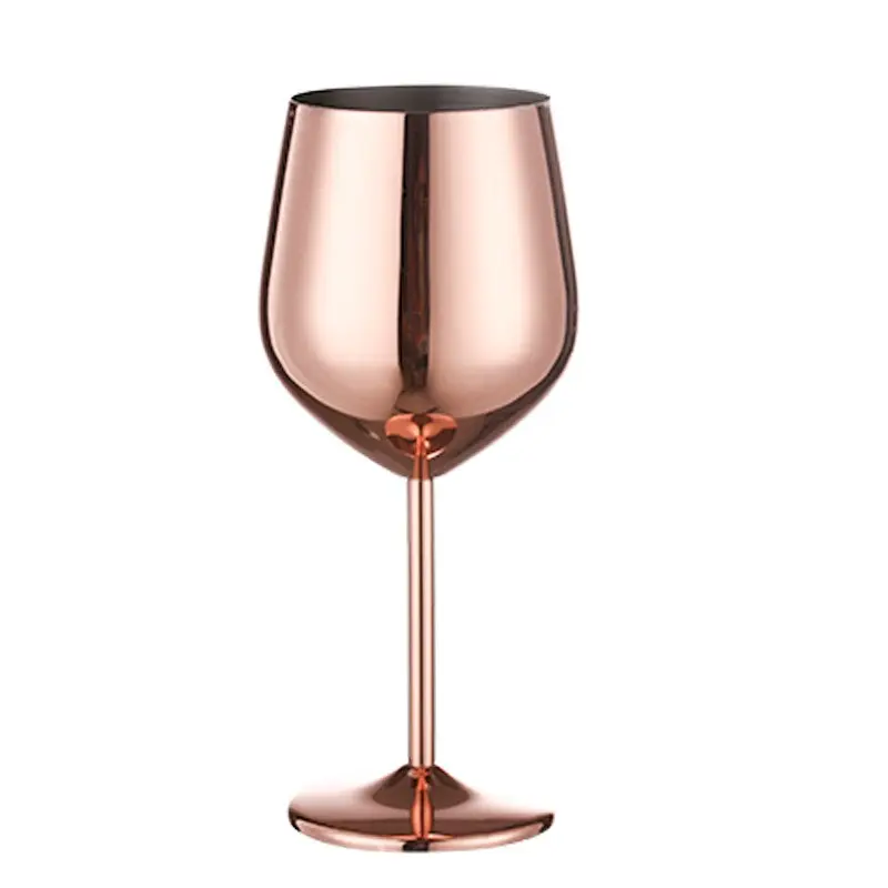 Calici da 500ml in acciaio inossidabile 304 bicchieri per bevande in acciaio inossidabile calici in vetro di vino rosso oro rosa <span class=keywords><strong>argento</strong></span>