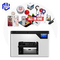 Impresora UV Plana de Escritorio Pequeña A4 para Patrones de Carcasas de Teléfono, Acrílico, Metal, Tarjetas de PVC, Impresora UV Híbrida DTF