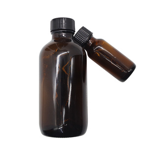 Boston <strong>Round</strong> 1/2oz 1oz 2oz 4oz 8oz 16oz Amber <strong>Glass</strong> <strong>Bottles</strong> With Screw Cap - Product Image 6