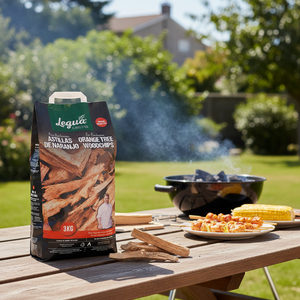 Bolsa de 3kg con división de naranjos españoles de madera dura de alta calidad para cocinar y fumar fácilmente en su producto de carbón de barbacoa - Product Image 3