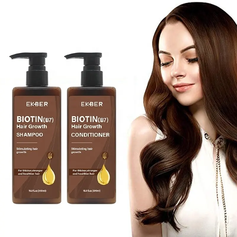 נמוך מחיר Ekber טבעי ביוטין Argan שמן מזין Spilt-סוף בעיה צמיחת שיער שמפו מרכך שיער טיפול מוצרים בתפזורת