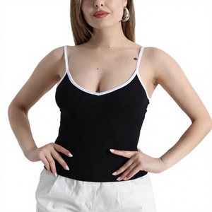 Débardeur court tricoté décontracté pour femme grande taille, lavande uni, col rond, sans manches, respirant, tie-dye, écologique, automne - Product Image 1