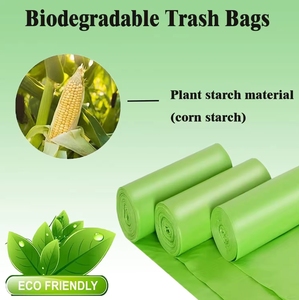 Custom logo Eco Biodegradable Compostable <b>Pla</b> Epi Bin Liner Rubbish Bag Degradable Refuse Sacks Garbage Trash Bags with Flat Top - Product Image 6