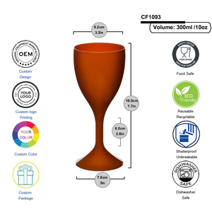 Food Grade <strong>Acrylic</strong> Reusable Plastic White Wine Cup <strong>Glasses</strong> for <strong>Drink</strong> with Customized Design - Product Image 2
