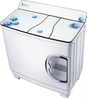 Lave-linge compact semi-automatique à trois cuves empilables, à chargement par le haut, grande capacité, à commande manuelle
