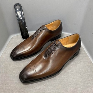 Chaussures habillées en cuir véritable pour hommes 2026, à bout fermé, à enfiler, légères, faites à la main, pour l'automne, idéales pour les affaires et les mariages - Product Image 4