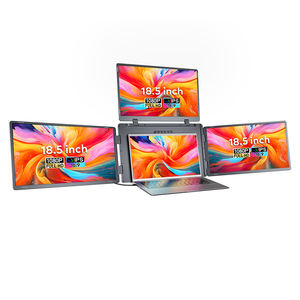 Monitor Cuádruple de 18.5 Pulgadas, Pantalla Súper Grande, Conexión USB C Única, IPS FHD, Monitor Triple para Negocios - Product Image 1