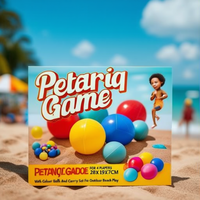 Jeu de pétanque pour 4 joueurs 28x19x7cm avec boules colorées et ensemble de transport pour jeux en plein air sur la plage 8-13 ans Espagne
