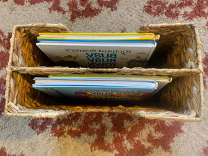 Vertical Water Hyacinth <b>Storage</b> Basket with Handles Woven Magazine Rack Artisanal <b>File</b> Organizer for Sustainable Home Office - Product Image 3