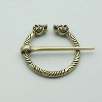 Broche en métal tête de tigre Viking pour femmes et hommes, boucle de cape, accessoires vestimentaires, cadeau
