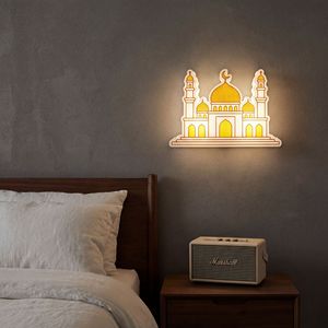 Lámpara <span class=keywords><strong>de</strong></span> <span class=keywords><strong>Noche</strong></span> Recargable con Diseño <span class=keywords><strong>de</strong></span> <span class=keywords><strong>Mezquita</strong></span> Impresa en 3D, Sensor <span class=keywords><strong>de</strong></span> Movimiento Inteligente, LED Inalámbrico, Decoración Islámica para Ramadán, Lámpara <span class=keywords><strong>de</strong></span> Pared, Regalo - Product Image 5