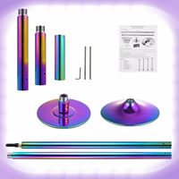 Pôle de danse autoportant multicolores en gros avec hauteur réglable, fournitures professionnelles de pole dance pour les chaînes de clubs de fitness
