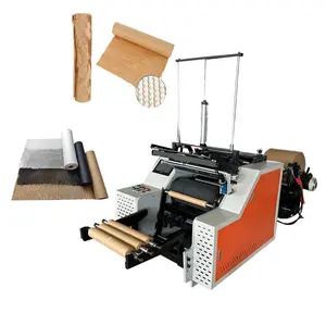 honeycomb kraft paper wrapping roll cutting machine honeycomb paper wrapping table machine with cutting