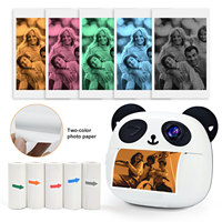 Nouvel appareil photo numérique instantané pour enfants, mini caméra HD 1080P de 2,4 pouces avec impression thermique, appareil photo portable mignon en forme de panda, jouet pour enfants, vente en gros