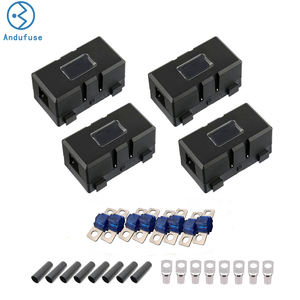 AD195 Kit Portafusibles MINI/MIDI/ANS 4 * Kit Portafusibles 8X20-200 Fusibles AMP + Terminal de Cobre - Product Image 1