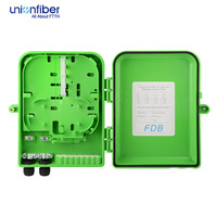 Caja de Distribución Óptica FTTH FAT de 3 Entradas 2 en 1 para Exteriores, IP65, Color Personalizado Verde Rojo, 16 Núcleos de Fibra Óptica, Caja NAP ODP
