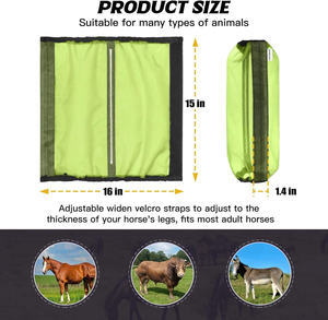 Coprigambe Estivi in Nylon per Cavalli, Protezioni Anti-Zanzare, Ghetre Traspiranti in Rete, Coprigambe Anti-Mosche per Cavalli - Product Image 4