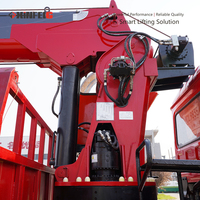 Grue montée sur camion 14 tonnes, flèche télescopique, palan hydraulique, châssis 8x4, grue mobile à engrenages, moment de levage 350KN.M
