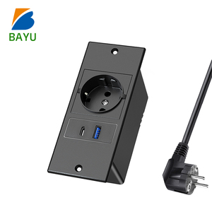 EU Ổ cắm điện máy tính để bàn ẩn tuôn ra lõm gắn ổ cắm nhúng nội thất văn phòng Ổ cắm điện <span class=keywords><strong>USB</strong></span> sạc nhanh ổ cắm bàn - Product Image 1