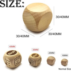 Bán Buôn 16 20 30 <span class=keywords><strong>40</strong></span> <span class=keywords><strong>Mm</strong></span> Lựa Chọn Xúc Xắc Khắc Laser Mô Hình Bảng Trò Chơi Vòng Xúc Xắc Biểu Tượng Tùy Chỉnh Mô Hình Bằng Gỗ <span class=keywords><strong>Dice</strong></span> Thủ Công Mỹ Nghệ - Product Image 5