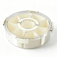 Boîte de rangement ronde en plastique pour épices et collations avec couvercles hermétiques, organisateur de rangement alimentaire pour armoire de cuisine et garde-manger
