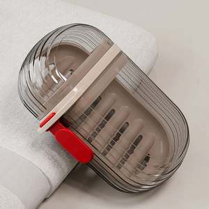 Contenitore Portatile in Plastica con Coperchio, Set <span class=keywords><strong>da</strong></span> Bagno <span class=keywords><strong>da</strong></span> Viaggio, Vassoio Drenante e Portasapone - Product Image 3