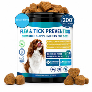 Comprimés à mâcher doux pour la prévention des puces <span class=keywords><strong>et</strong></span> des tiques chez les chiens, avec des phospholipides pour un pelage sain - Product Image 1