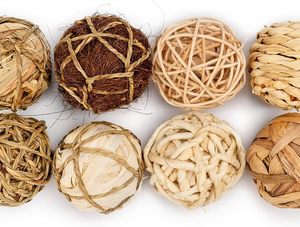 Eco-friendly Cotton Straw Rope <b>Ball</b> with Corn Knot Toys for Rabbits Guinea Pigs Chinchilla - Product Image 2
