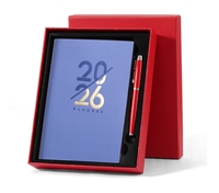 Coffret Cadeau de Luxe Personnalisable Entreprise pour Hommes : Calendrier, Carnet et Stylo Imprimés, Idéal pour la Fête des Pères et Anniversaires