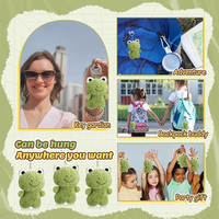 Jouet en peluche personnalisé grenouille porte-clés en peluche 5 ''jouets en peluche pour animaux de compagnie ours en peluche grenouille chien chat Panda Crocodile mini animal en peluche