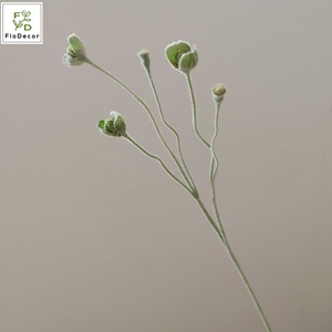 Fiore di Papavero Artificiale da 65 cm con Stelo Floccato Pieghevole, Decorazione per Casa e Accessori per Fotografia, Papaveri Arancioni - Product Image 3