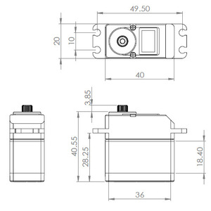 MKS HV777A+ Coreless Digital Servo 2S LiPo 7.4V High Torque <b>RC</b> Vehicles - Product Image 2