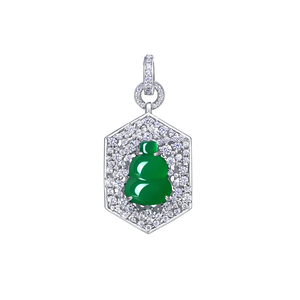 FYXL1222 Gold-plated alloy classic <b>retro</b> hexagonal gourd pendant, inlaid with cubic zirconia, <b>gift</b>. - Product Image 1
