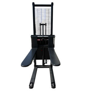 Apilador de palés semieléctrico de carga automática de <span class=keywords><strong>1</strong></span> tonelada personalizado, carretilla elevadora de paleta de alcance todo terreno - Product Image 5