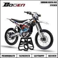 Kit d'autocollants graphiques personnalisés Surron Ultra Bee, film vinyle pour moto électrique tout-terrain, protection anti-rayures pour panneau, vélo électrique