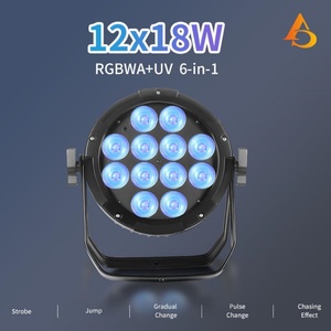 AICPOSE - Paquete de 12 Focos LED RGBW 4 en 1 de 18W para Escenario, Resistentes al Agua, DMX512 - Product Image 3