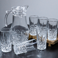 Carafe en verre pour jus froid, eau ou thé, style nordique, emballage en boîte couleur, prix d'usine en gros, logo personnalisé