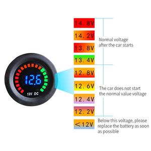 Voltímetro Universal para coche, motocicleta, barco, CC de 12V-24V, impermeable, pantalla Digital LED, voltaje - Product Image 4