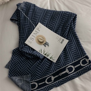 Nuova coperta lavorata a maglia in misto lana di lusso, stile europeo e americano, vendita diretta in fabbrica <span class=keywords><strong>BLG</strong></span> - Product Image 4