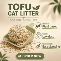 OEM Pasir Kucing Tofu Alami Cepat Menggumpal Dapat Dibuang di Toilet Bebas Debu Penghilang Bau Pelet Biodegradable untuk Rumah Tangga dengan Banyak Kucing