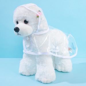 Hot-selling pet supplies: Waterproof raincoat for dogs and cats, transparent rain <b>poncho</b> for Teddy and Corgi dogs, small to - Product Image 2